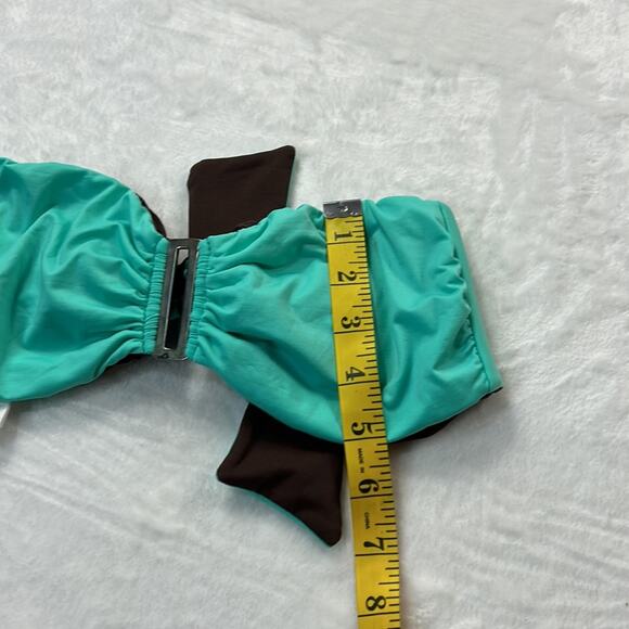 Leilani Two piece bikini set - Bermuda bra/cali in chocolate and mint, 8 NWT - Picture 11 of 14